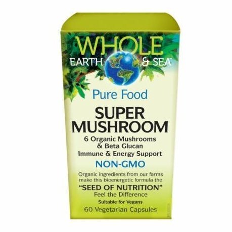 Whole earth & sea -  nutrition pure super mushrooms - 60 vcaps Supply