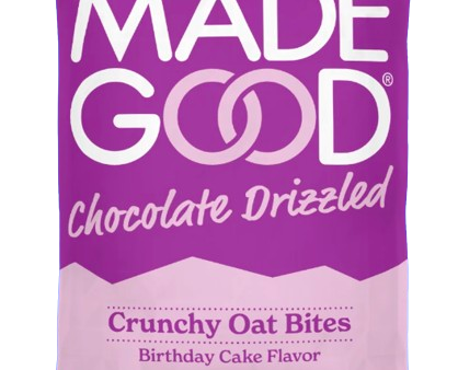 MadeGood Foods - Granola Minis, Chocolate Drizzled Birthday Cake Oat Bites Online now