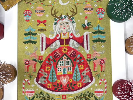 Yule Goddess - Tiny Modernist - Cross Stitch Pattern Online Hot Sale