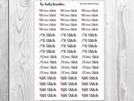 Planner Stickers - Cross Stitch Script Supply