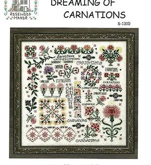 Dreaming of Carnations - Rosewood Manor - Cross Stitch Pattern For Discount