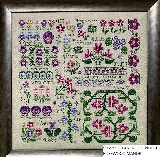 Dreaming of Violets - Rosewood Manor - Cross Stitch Pattern on Sale