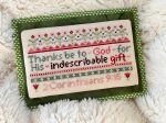 Indescribable Gift - Sweet Wing Studio - Cross Stitch Pattern Online