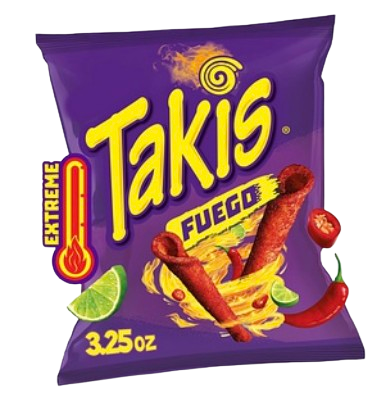 Takis - Fuego Tortilla Chips, Hot Chili Pepper & Lime Hot on Sale