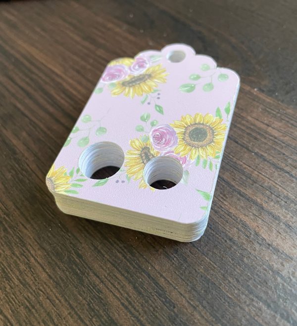 Floss Keepers Tags Drops -   Sunflowers with Pale Pink Background For Discount