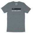 Climbing! But First, Coffee — Unisex Rock Climbing T-Shirt For Cheap