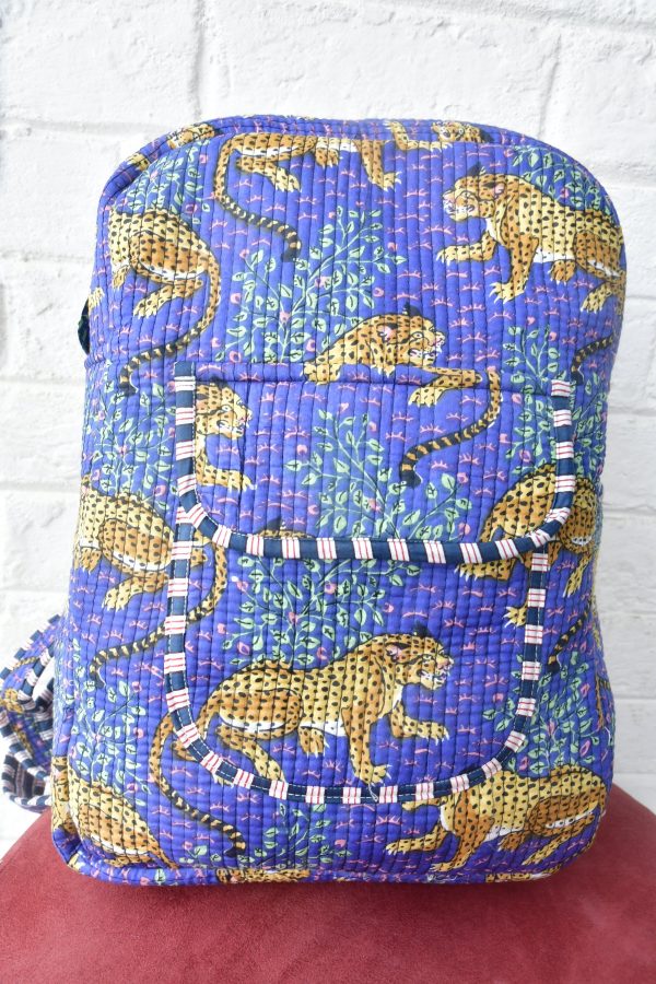 Violet Leopard Print Backpack Fashion