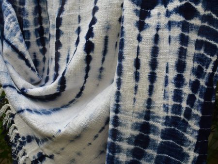 Indigo Tie n Dye Throw, Handcrafted, Unique Patterns, Jaipur Style Fashion