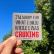 Sorry Cruxing — Rock Climbing Sticker Online Hot Sale