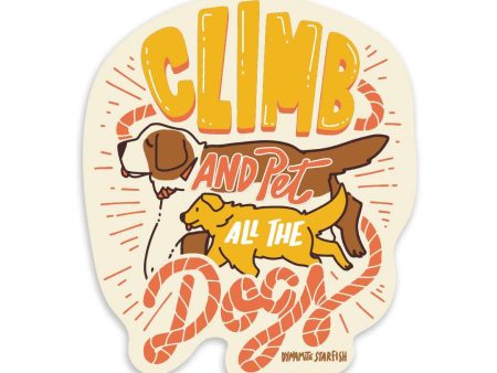 Climb and Pet Dogs — Rock Climbing Sticker Hot on Sale