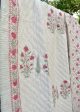 Lovely Pink Buta With Cypress Leaf Double Quilt For Sale