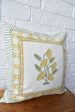 Pretty Yellow Hand Block Cushion: Sunshine for Your Sofa (India) Cheap