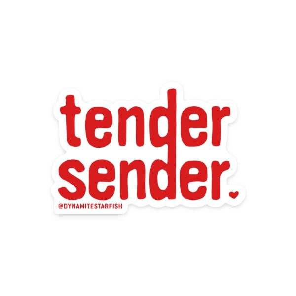 Tender Sender — 3  Sticker Hot on Sale