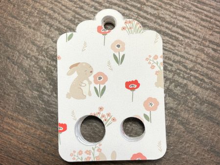 Floss Keepers Tags Drops - Bunnies and Flowers with Cream Background Fashion