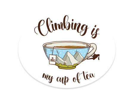 Climbing is My Cup of Tea — 3  Sticker Sale