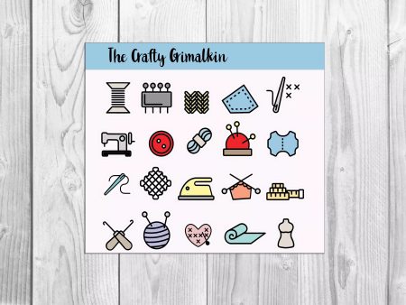 Planner Stickers - Sewing Icons Discount