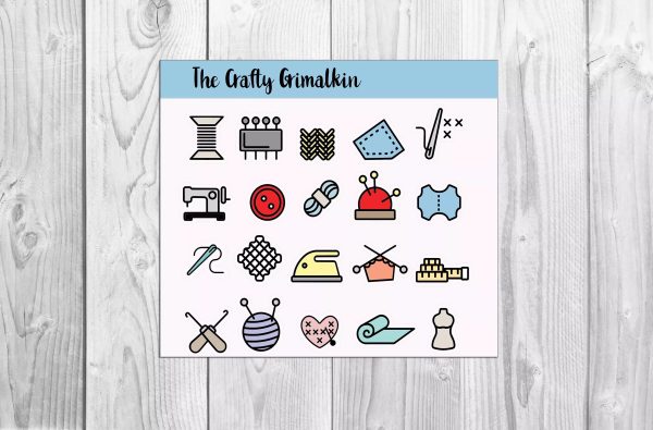 Planner Stickers - Sewing Icons Discount