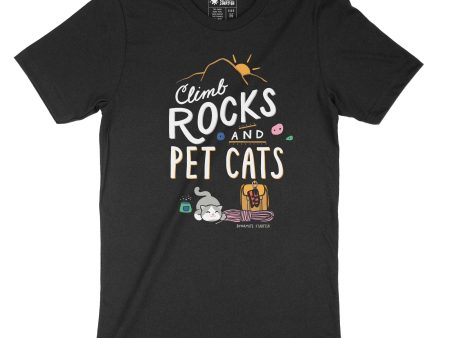 Climb Rocks and Pet Cats — Unisex T-Shirt Sale