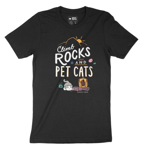 Climb Rocks and Pet Cats — Unisex T-Shirt Sale