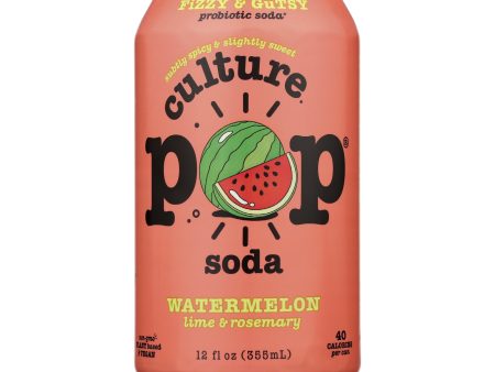 Culture Pop - Probiotic Soda, Watermelon Lime & Rosemary Sale