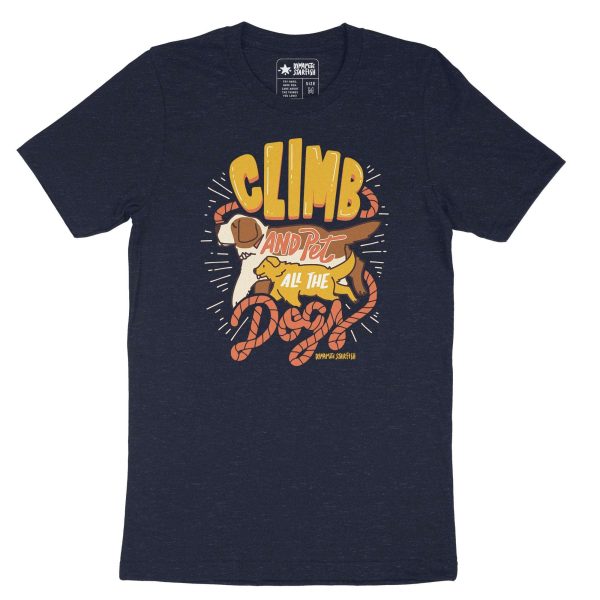 Climb and Pet All the Dogs — Illustrated Unisex T-Shirt Online