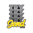 Try and Send — 3  Sticker For Sale