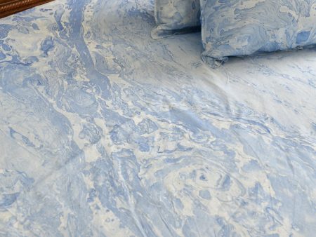 Blue Marble Bedsheet - Add Elegance to Your Bedroom For Discount