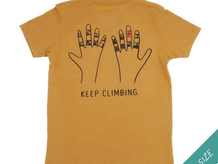 Keep Climbing Taped Hands — Youth Kid s Rock Climbing T-Shirt Hot on Sale