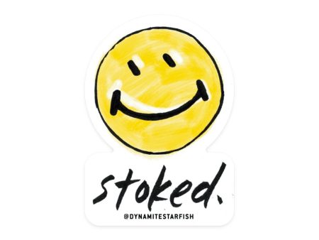 Stoked — 2  x 2.75  Sticker For Discount