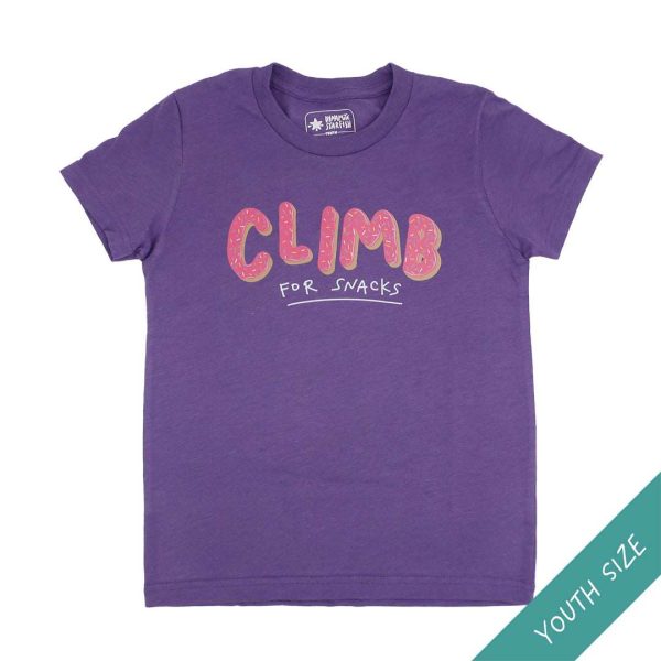 Climb for Snacks — Youth T-Shirt Online