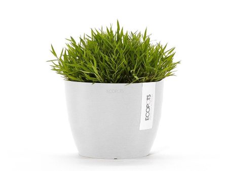 Ecopots Stockholm Recycled Plastic Pot Light Grey Supply