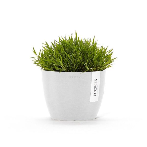 Ecopots Stockholm Recycled Plastic Pot Light Grey Supply