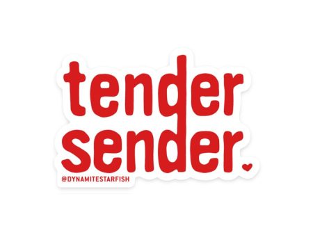 Tender Sender — 3  Sticker Hot on Sale