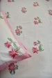 Pink Lotus Handblock Cotton Bedsheet Online Hot Sale