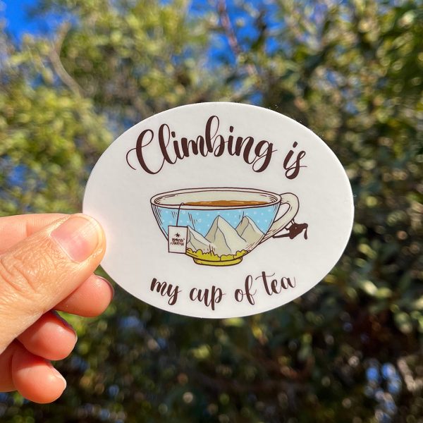 Climbing is My Cup of Tea — 3  Sticker Sale