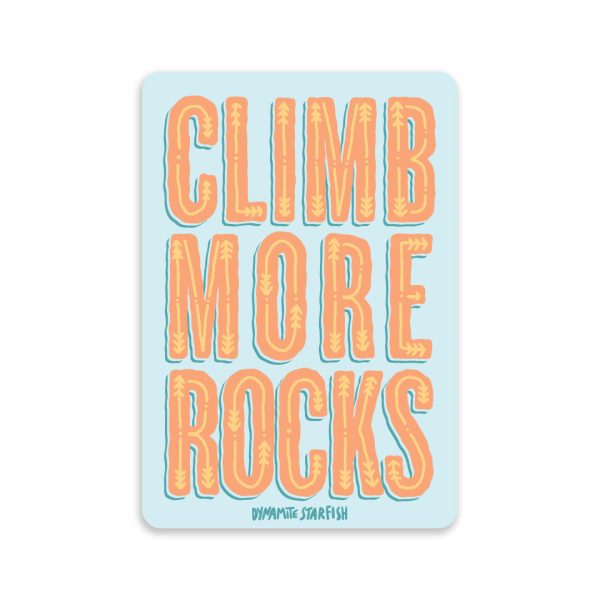 Climb More Rocks — 3 x 2  Sticker Cheap