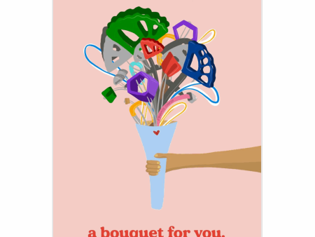 Trad Gear Bouquet - Rock Climbing greeting card Online Sale