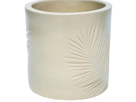 Kew Stoneware Ivory Sago Palm Planter Online Hot Sale