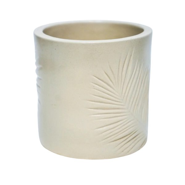 Kew Stoneware Ivory Sago Palm Planter Online Hot Sale