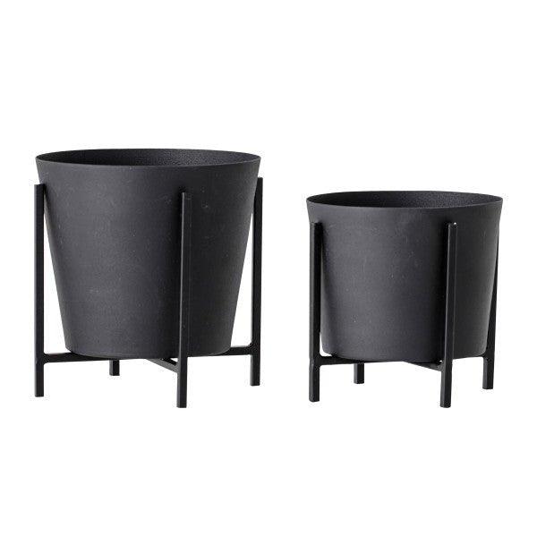 Ilse Black Metal Pot Set by Bloomingville Fashion