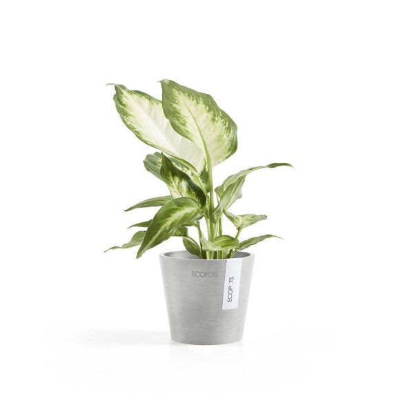 Ecopots Amsterdam Recycled Plastic Pot Light Grey on Sale