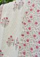 Lovely Pink Buta With Cypress Leaf Double Quilt For Sale