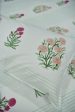 Peach and Pink Floral premium HandBlock Bedsheet Online