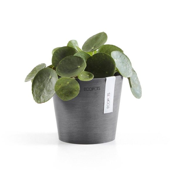 Ecopots Amsterdam Recycled Plastic Pot Grey Cheap