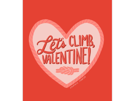 Let s Climb, Valentine! - Rock Climbing greeting card Discount