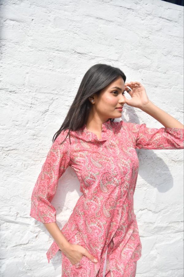 Pink Paisley Co-Ord Set, Premium Comfort : Jaipur Chic Sale