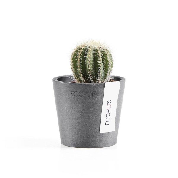 Ecopots Amsterdam Recycled Plastic Pot Grey Cheap