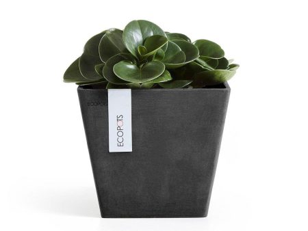 Ecopots Rotterdam Recycled Plastic Pot Black Online now