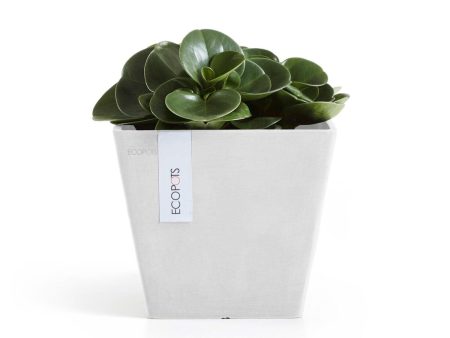 Ecopots Rotterdam Recycled Plastic Pot Light Grey For Sale