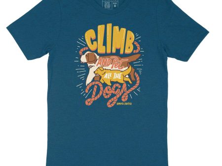 Climb and Pet All the Dogs — Illustrated Unisex T-Shirt Online